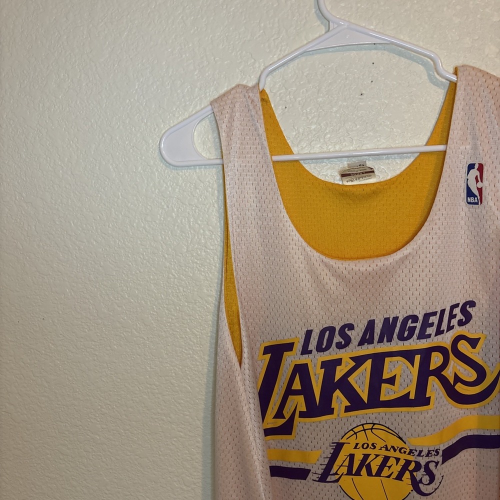 Los Angeles Lakers‎ Jersey Mitchell & Ness Reversible NBA Basketball Jersey L - Picture 5 of 16